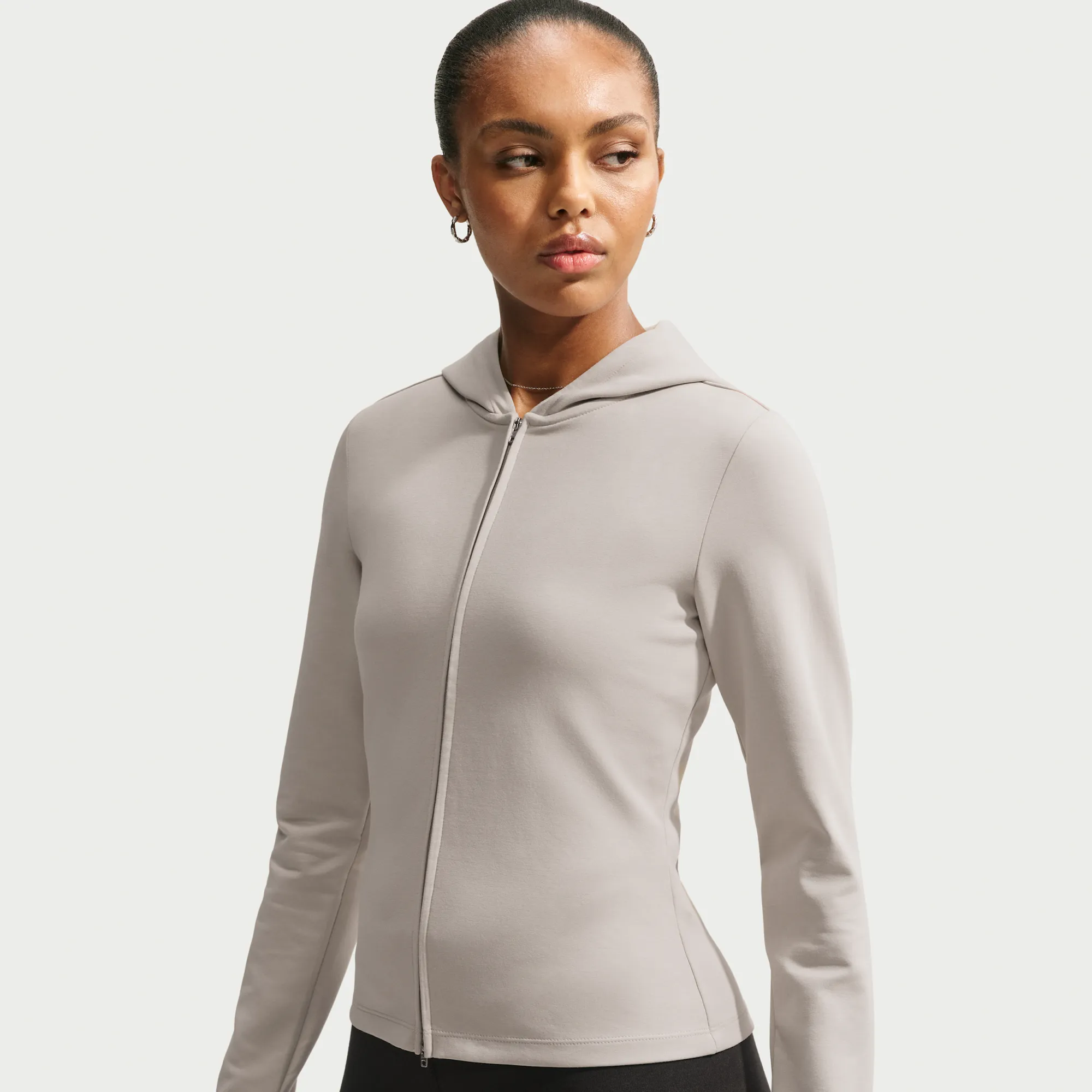 Nike Chill Knit Women's Slim Long-Sleeve Full-Zip Top - Cream II