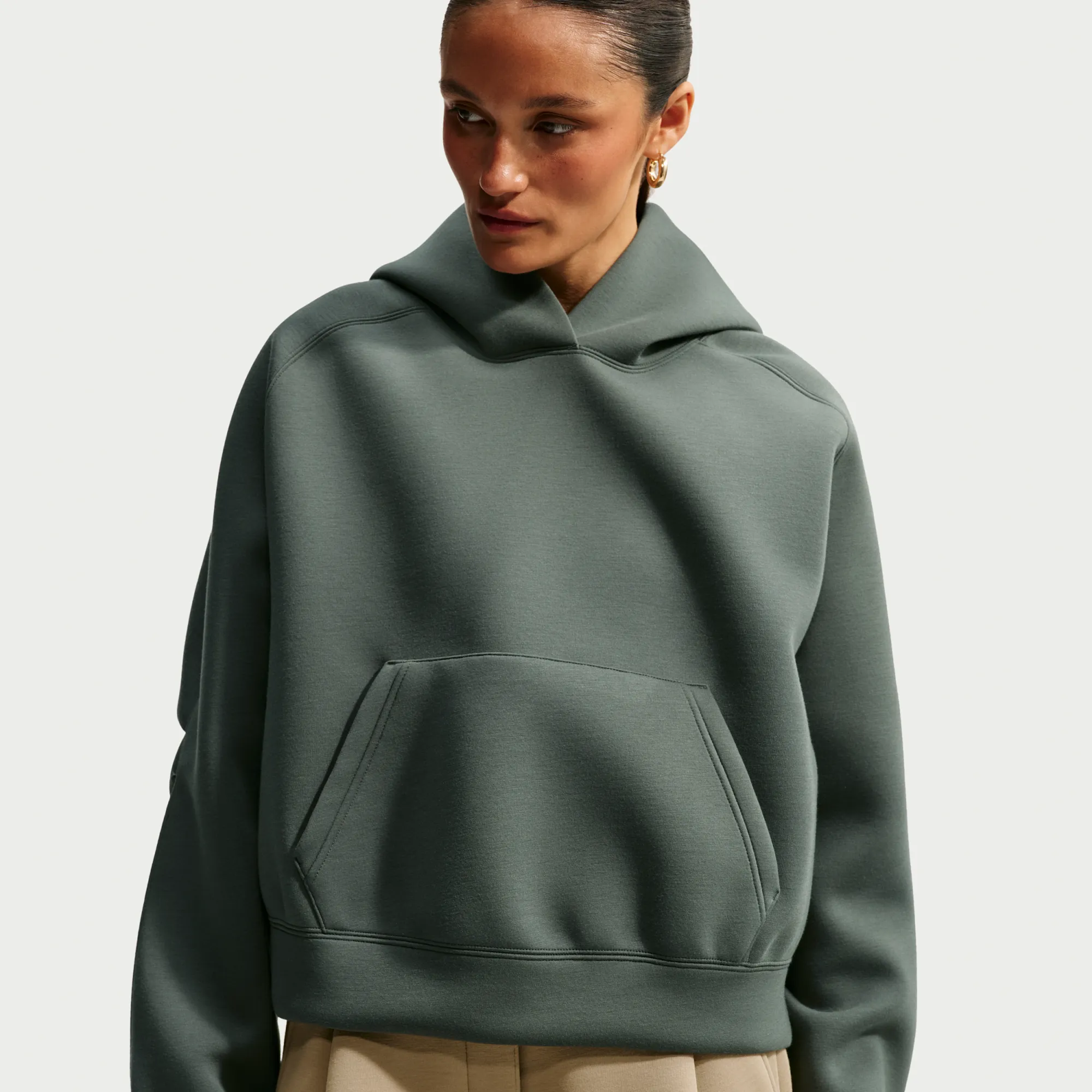 Nike Pre-Game Fleece Women's Oversized Hoodie - Green - Fleece