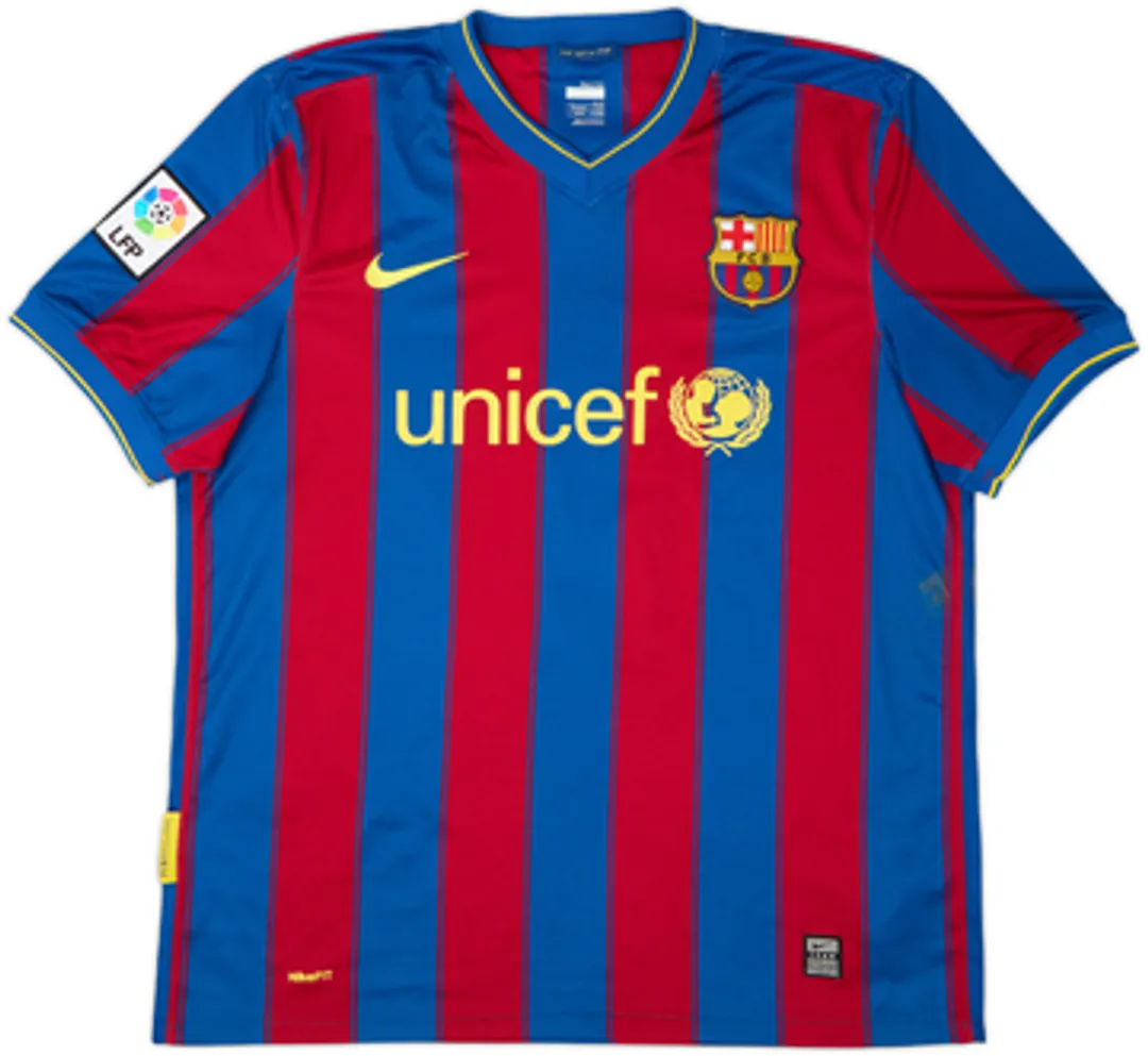 2009-10 Barcelona Home Shirt Xavi #6 - 5/10 - (L
