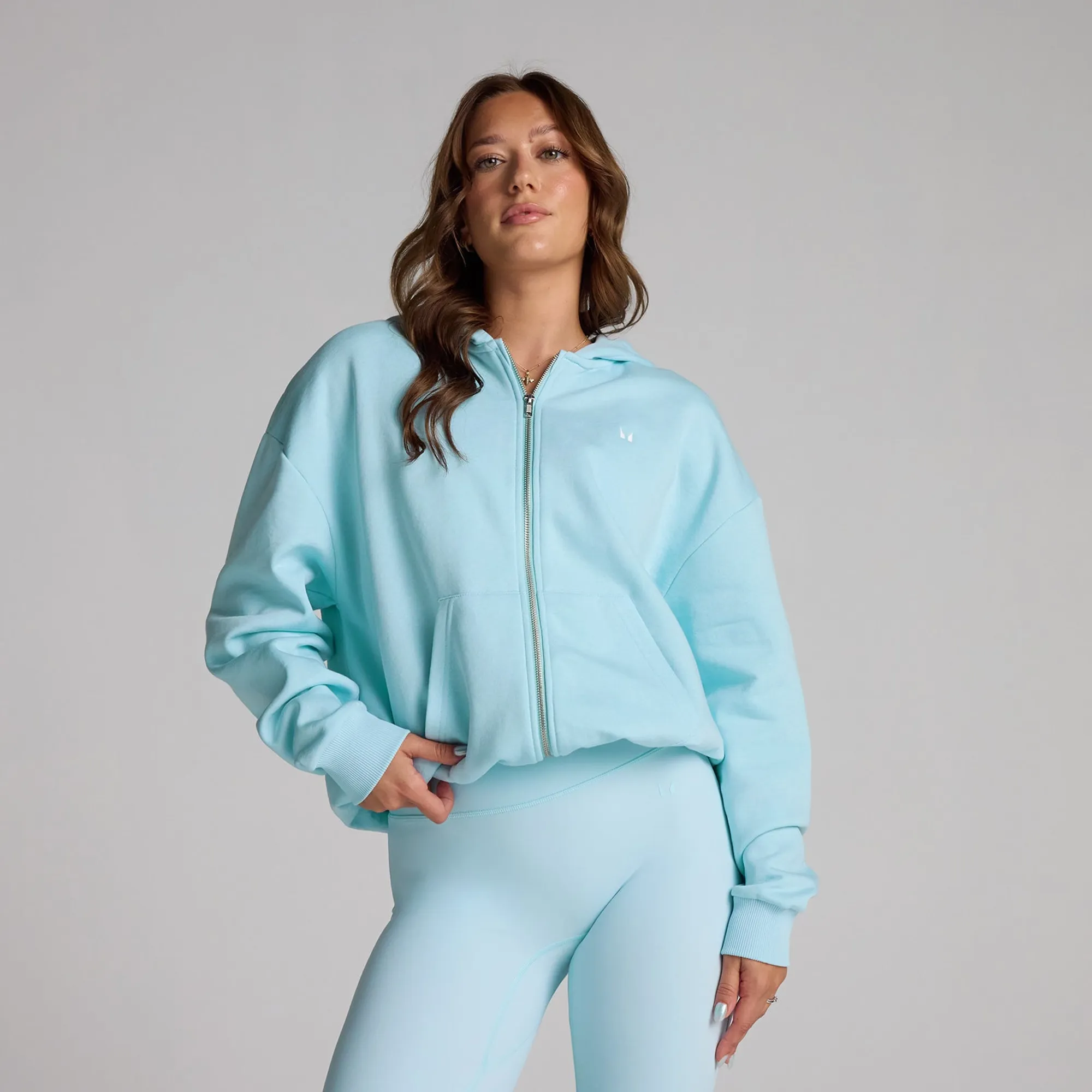 MP Women's Basics Zip Through Hoodie - Sky Blue - XS