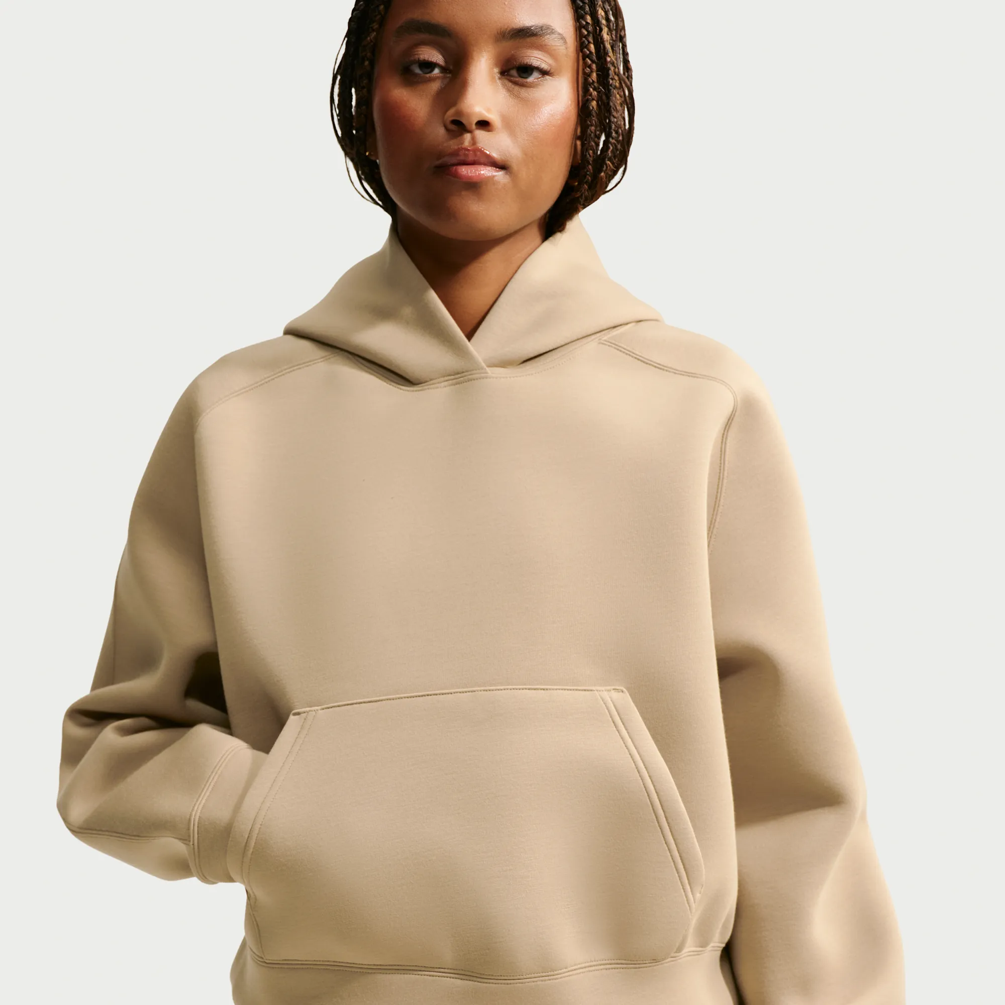 Nike Pre-Game Fleece Women's Oversized Hoodie - Brown - Fleece