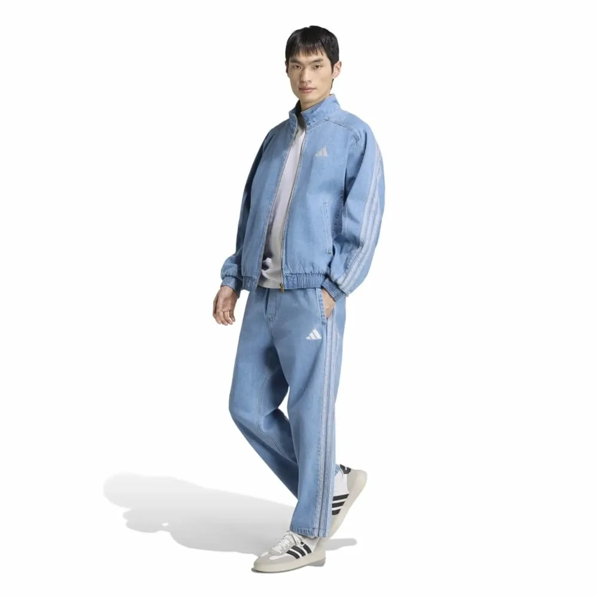 Adidas Stadiun Regular Fit Denim Full Length Open Hem Tracksuit
