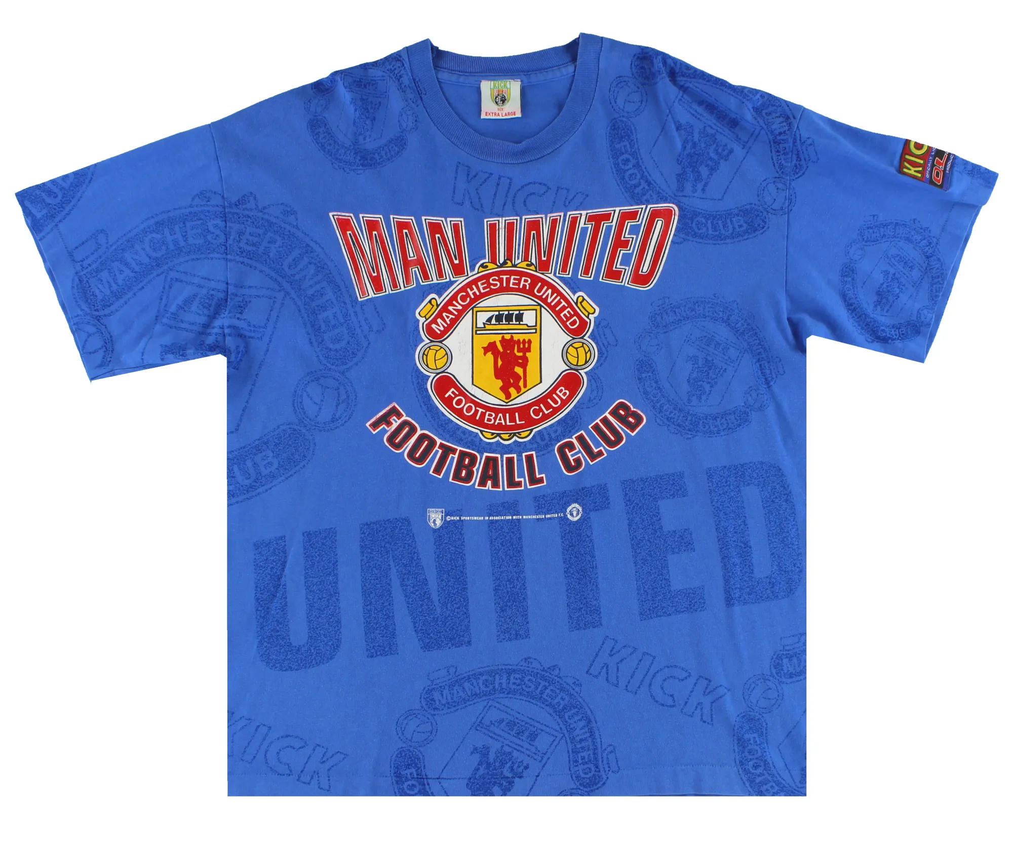 1992-93 Manchester United Kick Graphic Tee XL - Manchester United