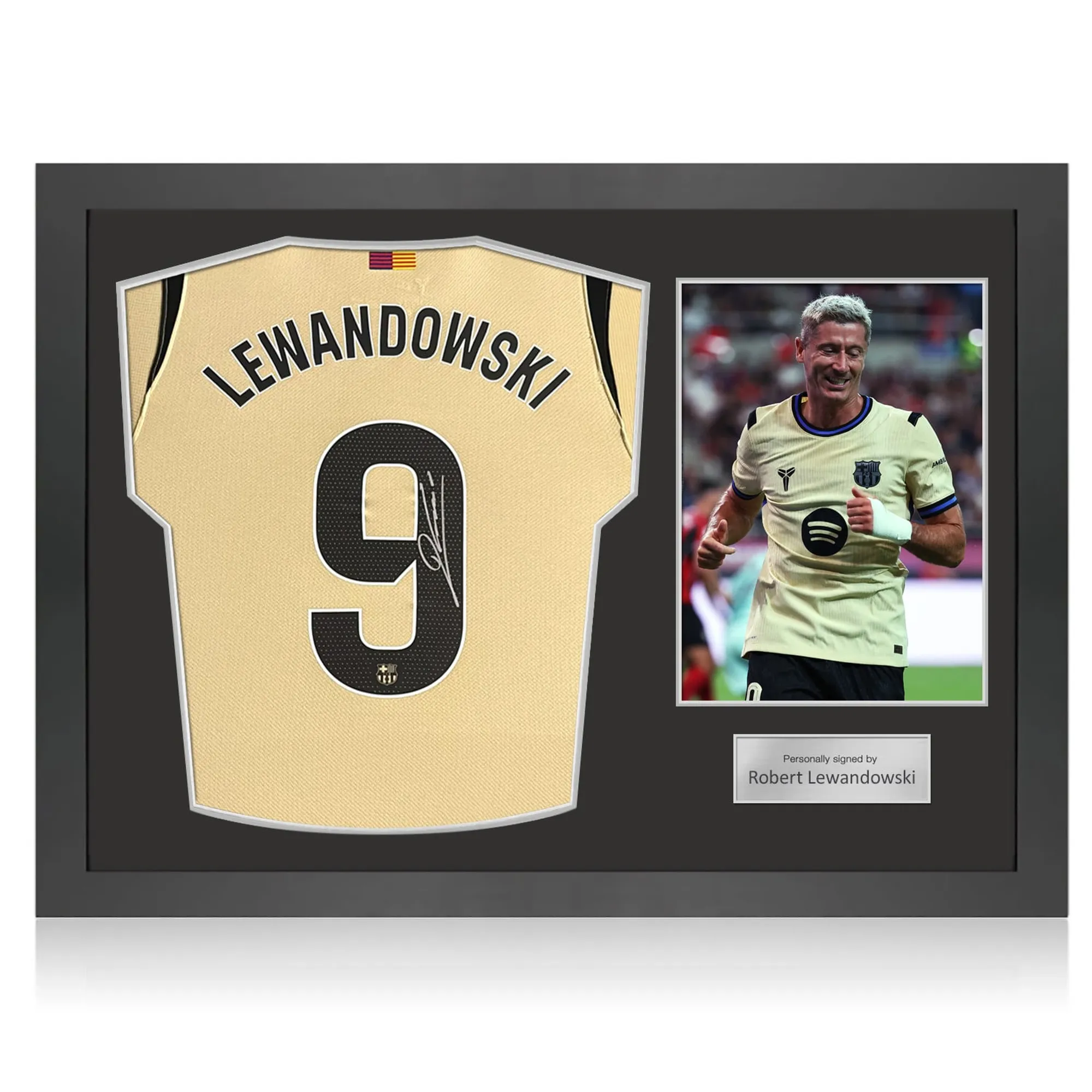 Robert Lewandowski Signed Barcelona 2025-26 Away Football Shirt