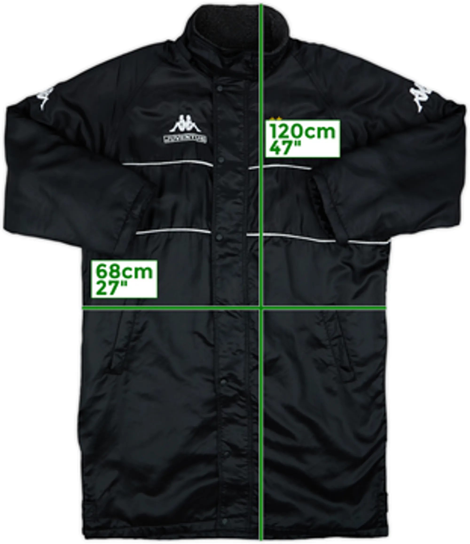 1998-99 Juventus Kappa Padded Bench Coat - 5/10 - (L