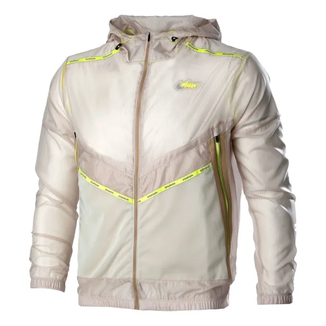 Nike WR Graphic Windrunner Running Jacket Men - Cream, Neon Yellow | DD5391-292 | FOOTY.COM