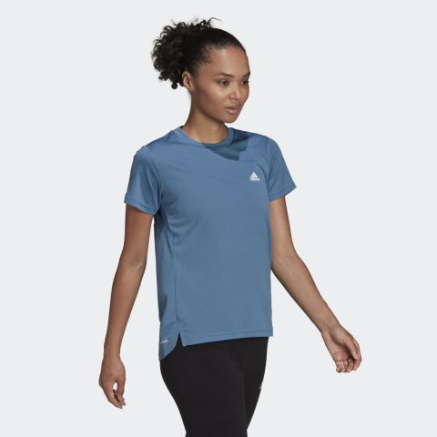 adidas AEROREADY Designed 2 Move 3-Stripes Sport T-Shirt - Altered Blue ...