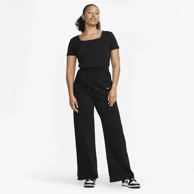 Nike Sportswear Women's Short-Sleeve Jersey Jumpsuit - Black | DV7950 ...