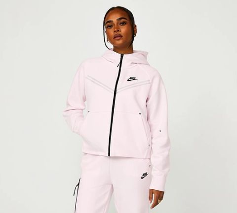 Nike Tech Fleece Full Zip Hoodie - Pink | CW4298-664 | FOOTY.COM