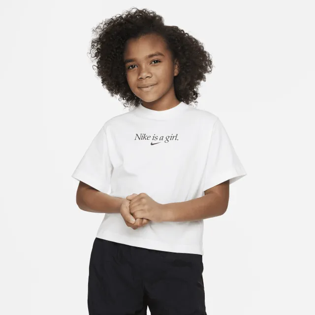 Nike Older Girls 'nike Is A Girl' Boxy T-shirt, White | FD0940-100 ...