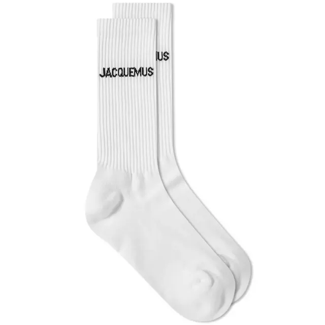 Jacquemus Logo Sock White | 213AC003-5000-WH | FOOTY.COM