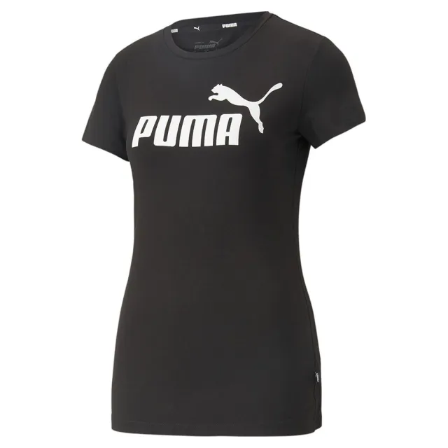Puma Ess Slim Logo Short Sleeve T-shirt - Black | 673697_01 | FOOTY.COM