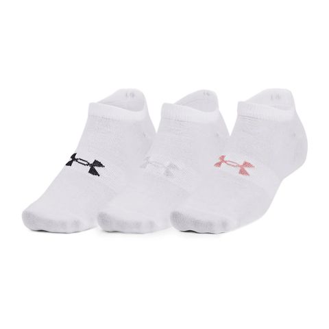 Under Armour Essential No Show Socks 3 Pairs - White | 1361459-100 ...