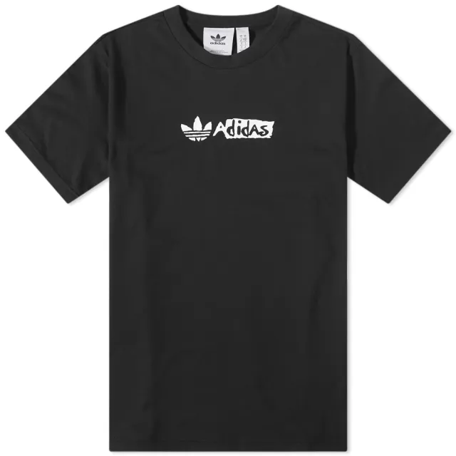 adidas Originals Victory Skateboarding T-Shirt, Black | HT1657 | FOOTY.COM