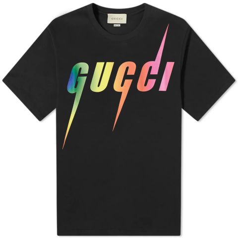 Gucci Rainbow Gucci Blade Tee Black | 616036-XJFF9-1152 | FOOTY.COM