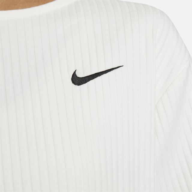 Nike Sportswear Women's Ribbed Jersey Short-Sleeve Top - White | DV7870 ...