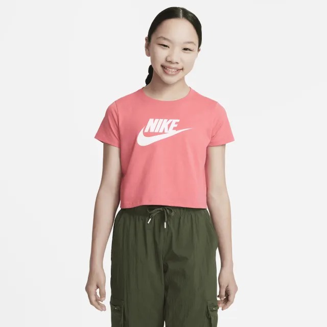 Nike Sportswear Older Kids' (Girls') Cropped T-Shirt - Pink | DA6925 ...