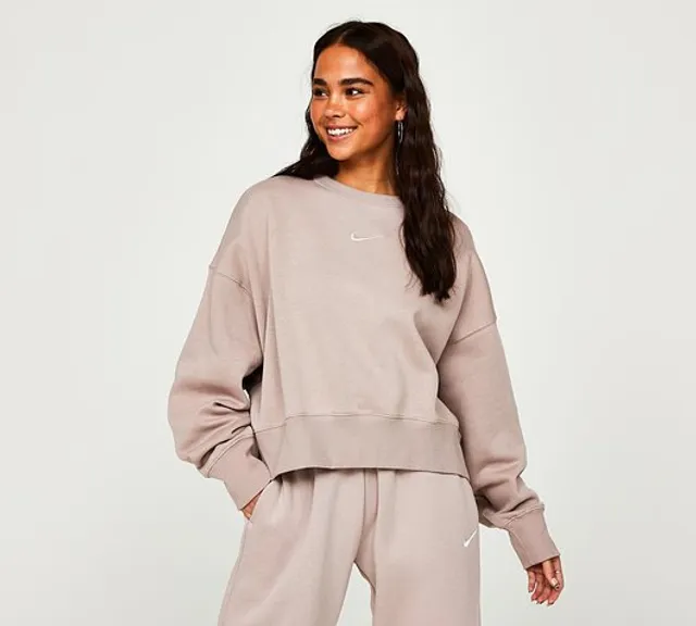 Nike Womens Phoenix Fleece Oversized Sweatshirt - Diffused Taupe ...