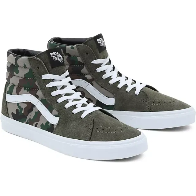 Vans Sk8-Hi Shoes (Olive/White) Men,Women Green | VN0005U9Y33 | FOOTY.COM