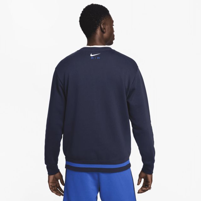 Nike Air Men's Fleece Crew-Neck Sweatshirt - Blue | FN7692-451 | FOOTY.COM