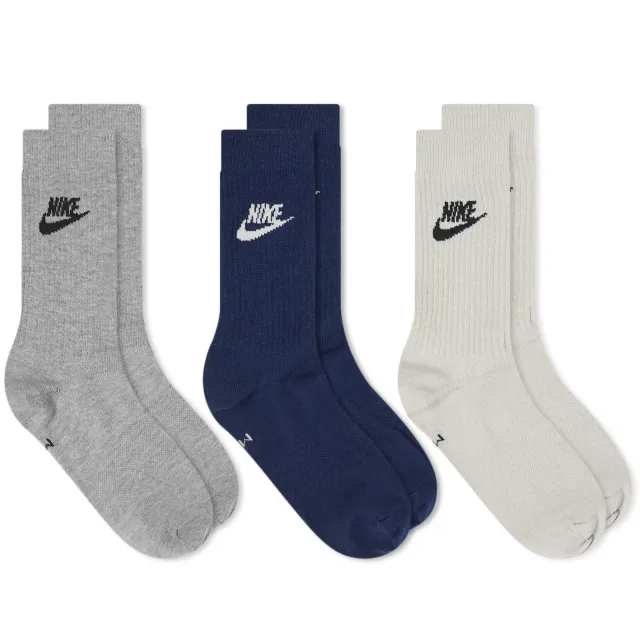 Nike Sportswear Everyday Crew Socks, Grey | DX5025-903 | FOOTY.COM